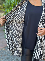 Antique Cream Greek Key Layered Isla Jacket