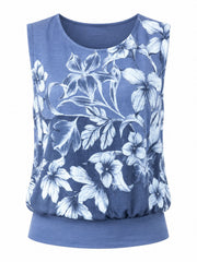 Denim Floral Top Natasha
