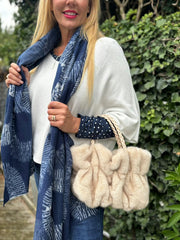 Winter White V-Neck Reverse Seam Knit Diana