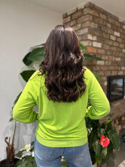 Lime Terry Towel Pocket Sweatshirt Andrada