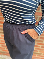 Navy Frill Pocket Trousers Sasha