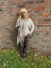 Stone Shimmer V Neck Knit Seren