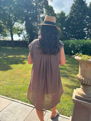 Chocolate Broderie Floral Dress Brooke