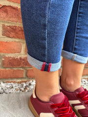 Dark Denim Straight Leg Jeans