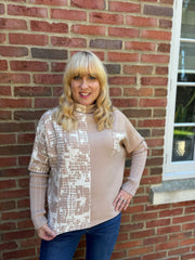 Camel Printed Knit Arabella