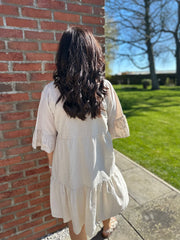 Stone Embroidered Ruffle Dress Taylor