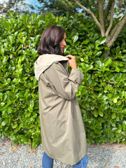 Khaki Longline Trench Coat