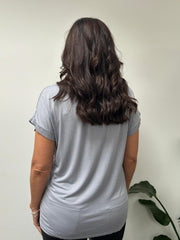 Grey Sequin Top Jasmine