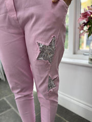 Pink Sequin Star Trousers