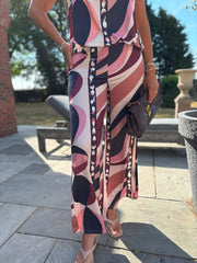 Printed Wide Leg Trouser Set Serena