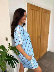Blue Polka Dot Shorts Co-Ord Ashley