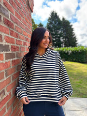 Navy Striped Hoodie Ella