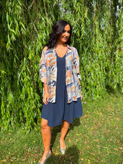 Navy Sleeveless Tiered Dress Harley