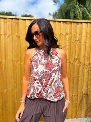 Stone Paisley Halter Neck Top Jessie