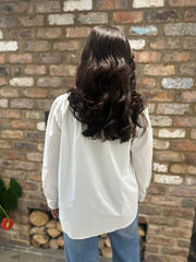 White Scarf Tie Neck Blouse Jackie