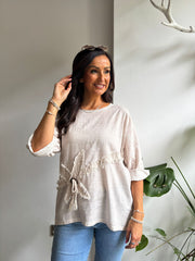 Pink Distressed Floral Top Danica