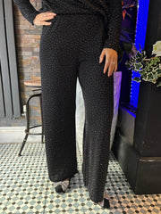 Black Diamante Shimmer Trousers Hazel