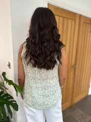 Sage Leopard Print Vest Camila