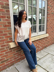 Stone Asymmetric Panel Flower Top Adele