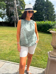 Khaki Ombre Leopard Top Tiana