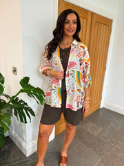White Multi Pattern Blouse Rachel