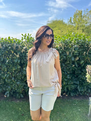 Stone Sleeveless Tie Detail Top Ashley