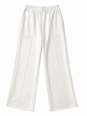 White Seam Front Pull On Comfort Trousers
