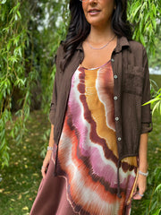 Chocolate Marble Tide Dress Odette