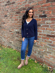 Navy Soft Knit Cardi Kesha