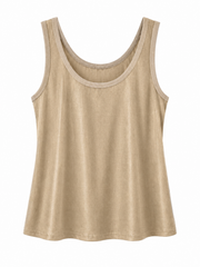 Stone Ribbed Shimmer Vest Juniper