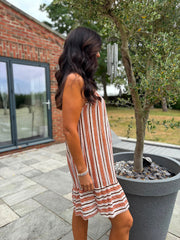 Rust Spots & Stripes Dress Trinity