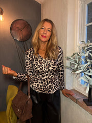 Leopard Twist Front Top Bronte