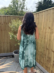 Green Tie Dye Dress Krystal