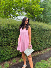 Pink Sleeveless Tiered Dress Harley
