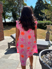 Pink Bubble Cotton Beach Days Dress Cindy