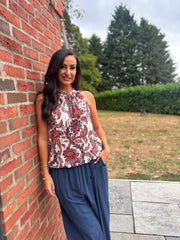 Stone Paisley Halter Neck Top Jessie