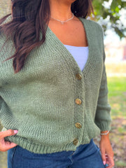 Sage Cosy Knit Cardi Sofia