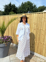 White Polka Dot Co-Ord Set Beverly