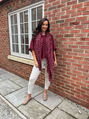 Wine Cotton Reverse Seam Knit Jo