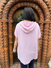 Pink Short Sleeve Hoodie Harriet Tillett s