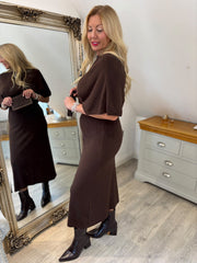 Chocolate Soft Knit Dress Emily