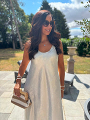Silver Strappy Dress Penny