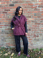 Wine Cream Quilted Gilet Hollie