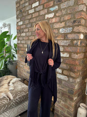 Navy Waterfall Cardi Juliet