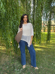 Stone Asymmetric Loose Knit Melody