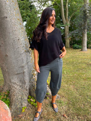 Charcoal Barrel Leg Joggers Clarice