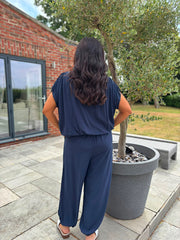 Navy Two Piece Trouser Set Sara
