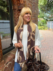 Chocolate Ring Link Design Scarf