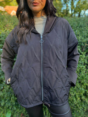 Chocolate Quilted Jacket Lucia
