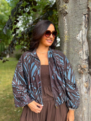 Chocolate Shimmer Patterned Jacket Sadie